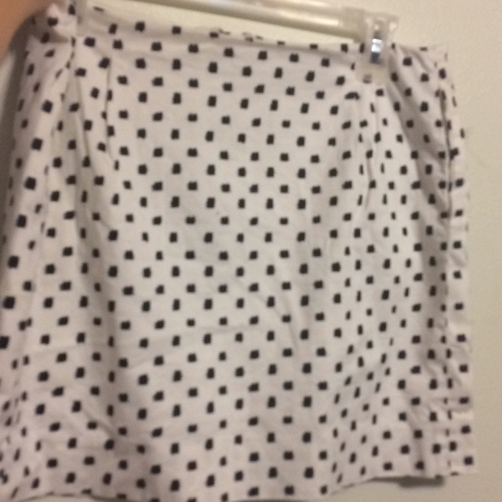 J Crew white and navy skirt